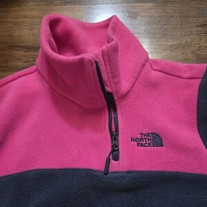 The North Face Women's Sweatshirt Pullover Pink Gray Color Block Fleece Large